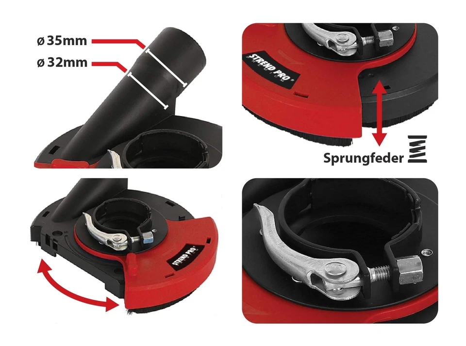 Absaughaube für Winkelschleifer 125mm / 115mm | Universal Fit | Flex Absaugun... - Bild 4 von 4