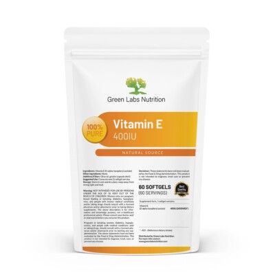 Vitamin E 400 IE   Natürlich, Zellschutz, Haut & Antioxidans   Weichkapseln