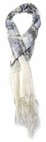Tigertie Designer Schal In Blau Anthrazit Weissgrau Gestreift - Gr. 180 X 50 Cm