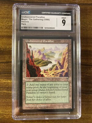 MTG✨UNDISCOVERED PARADISE✨Visions CGC 9 MINT RARE Land RESERVE