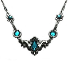 Celtic Elven Renaissance Medieval Bridal Wedding Silver Necklace Choker Jewelry