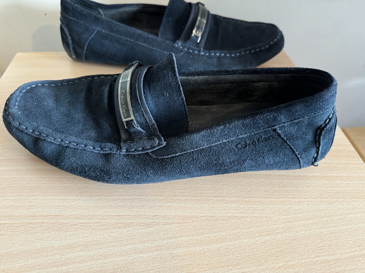 Calvin Klein Keeran Navy Suede Slip On Dress Shoe Summer  display picture 2