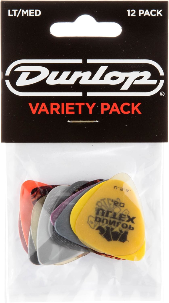 Dunlop Light/Medium Guitar Pick Variety Pack 12-Piece for All Players  