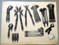 FUTRO, oryginalne modne miedź Ferdinand-Léon Mênétrier?, 11 akcesoriów futerkowych