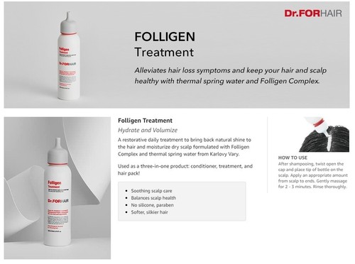 DR.FORHAIR Folligen Treatment 200ml Anti Hair Loss Scalp Clinic Sensitive Scalp - Picture 7 of 18