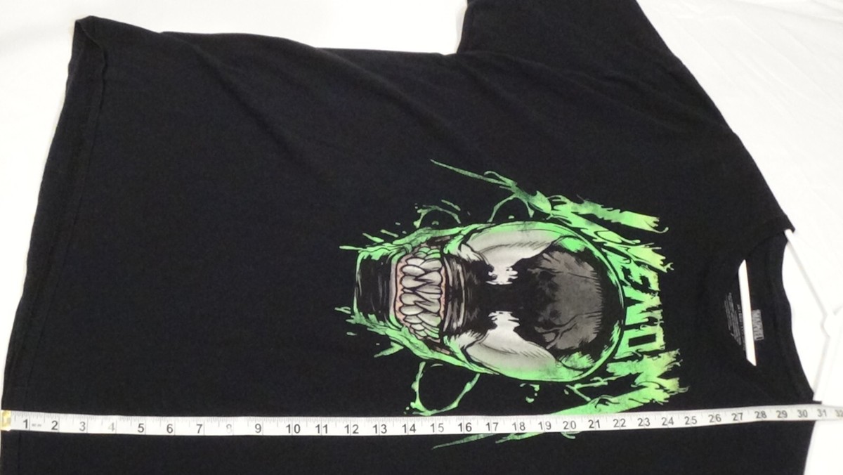 Venom Shirt 2XL XXL Black Green Short Sleeve Marvel Comics