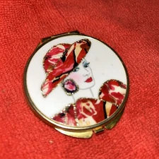 Art Deco Compact Personal Mirror Purse