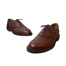 Johnston & Murphy Men's Brown Leather Noonan Saddle Oxford Sz 12W