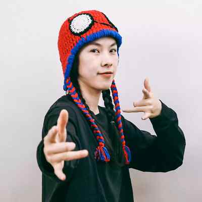 Spider-Man: Across the Spider-Verse Miles Gwen Handwoven Hat Knitted Xmas  Gift