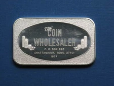 1974 World Wide Mint  Coin Wholesaler Bar  WWM4 1oz Silver Bar  999 fine  A162