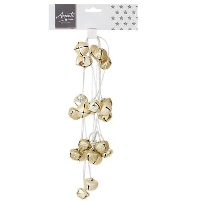 Weihnachten Jingle Bell Girlande Dekoration 1,75 m - Gold