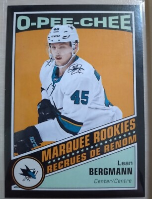 Lean Bergmann Marquee Rookies Black /100 - San Jose Sharks UD O-Pee-Chee 2019-20