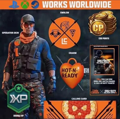 CALL OF DUTY BLACK OPS 6 LITTLE CAESARS CODE INSTANT 24/7   - READ DESCRIPTION