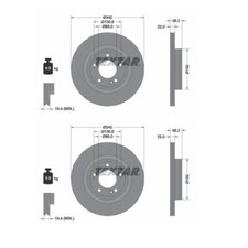 2x Textar 92345705 Bremsscheibe für Mercedes-Benz W463