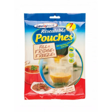 Sealapack Pack of 7 Resealable Pouches Fill Fridge Freeze it Microwaveable bags.