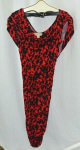 red black animal print dress