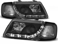 Scheinwerfer Paar FüR Audi A3 8L Ab 1996 Bis 2000 Daylight LED Schwarz