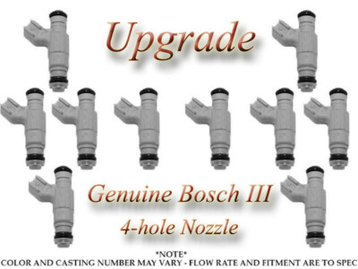 #ad #ad Bosch III UPGRADE Fuel Injectors 10 4 Hole Nozzle Fits 94 95 Dodge Ram V10 8.0 $349.99