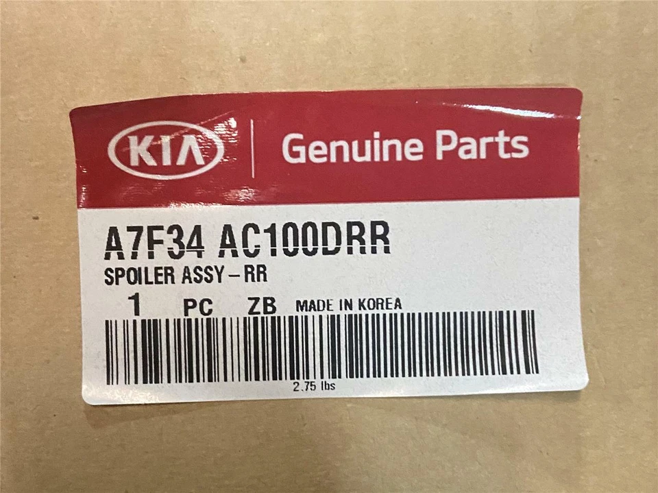 Alerón trasero KIA Forte Koup EX 2014-2016, SX OEM A7F34-AC100RR ROJO OEM Foto 4 de 4