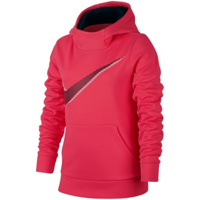 nike pink therma fleece hoodie