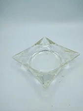 Traditional Heavy Glass Table Top Vintage Ash tray
