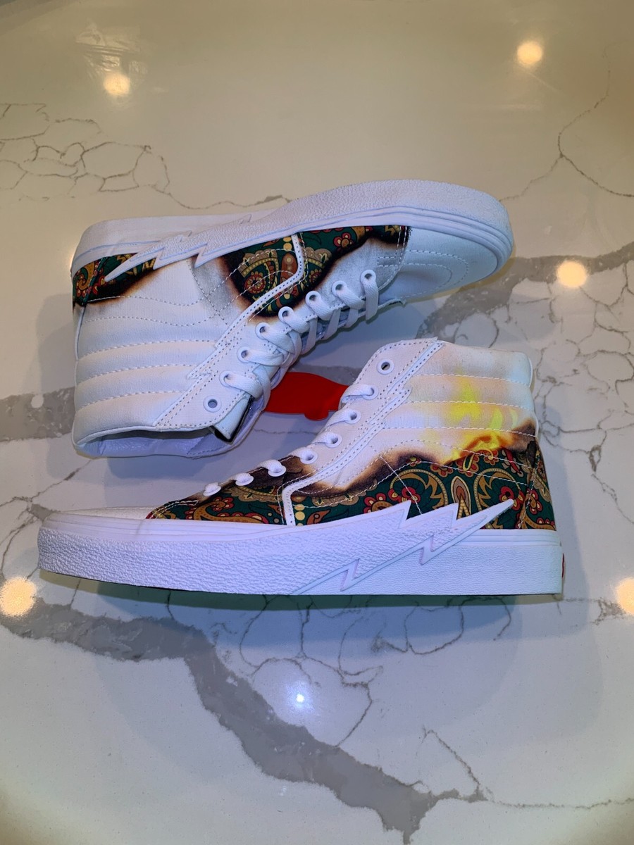 Vans High Top Sk8-Hi 'Bolt Big Reveal' White Bandana Shoes - Mens