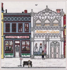 BUTTON VENDOR PART 2 Cross-Stitch (Single Pattern From Magazine) Street Scene