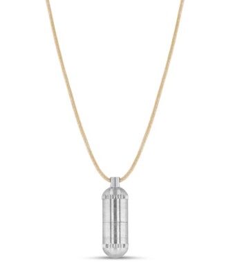 New Silver Tone Intention Capsule Wish/Goal Necklace Adjustable W/ Paper