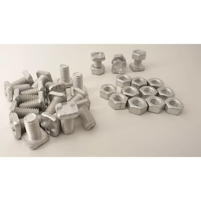 Gewächshausschrauben & Muttern 11 mm Aluminium Vierkantschrauben Gewächshaus Zubehör
