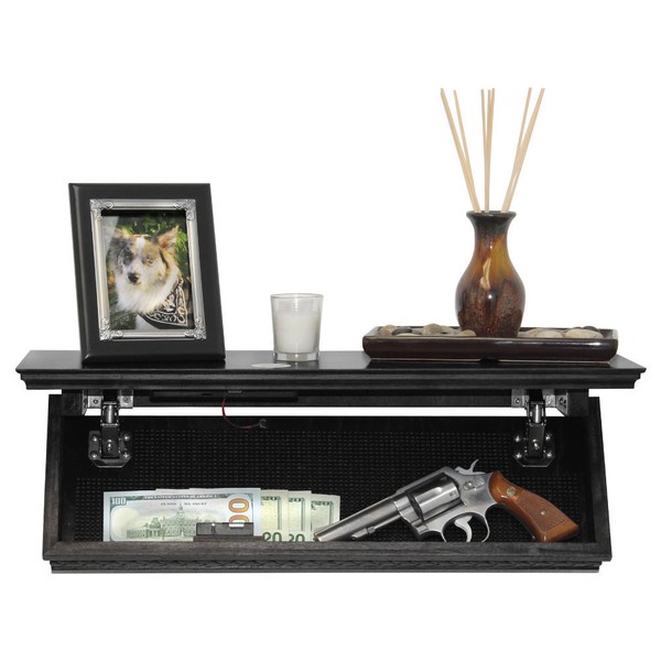 Quick Shelf Safe With RFID Hidden Compartment Diversionary Safes QS24B Black eBay