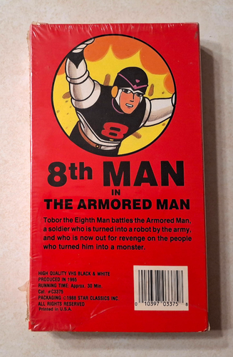 Tobor the 8th Man in The Armored Man VHS 1965 Star Classics Anime TESTED! - Picture 2 of 9