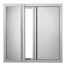 BBQ Access Door, 24 In. Sliver, 2-Doors, Stainless Steel Flush Mount Door Access