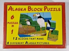 Alaska Block Animal Puzzles 6 in One How Animal Moms Love Their Babies New,Rare!