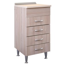 MOBILE BASE CUCINA TINELLO ALZATINA 4 CASSETTI 40 CM TOP PIEDINI OLMO BASIC