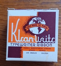 NEW! Vintage Klean-write Typewriter Ribbon  Spool # 1B Black, Med, Heavy Cotton thumbnail
