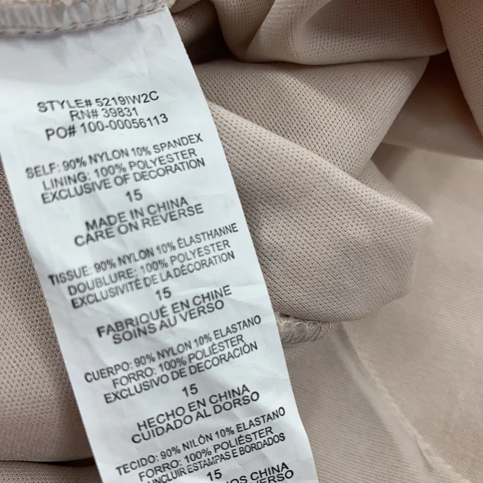 My Michelle Full Lace Cocktail Dress Size 15 Womens Cream Light Pink Bodycon XL - Image 4 of 4