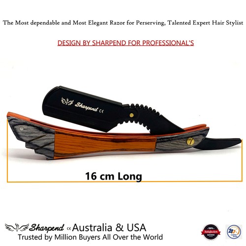 STRAIGHT CUT THROAT BATMAN SHAVING RAZOR BARBER SALON SHARPEND "10 FREE BLADES" - Picture 4 of 6
