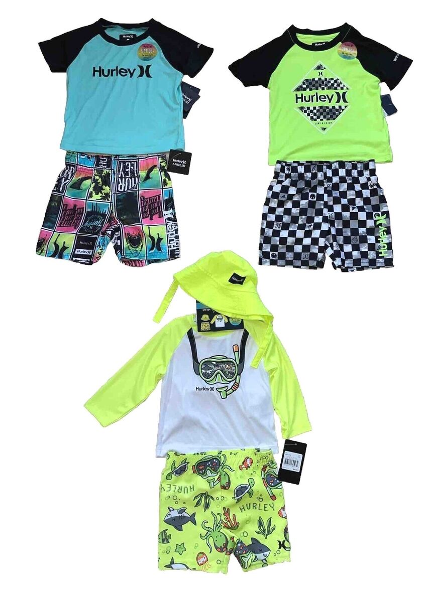 Hurley DRI-FIT Baby/Toddler Boy Rash Guard & Swim Trunks or Hurley DRI-FIT Baby/Toddler Boy Rash Guard & Swim Trunks or
