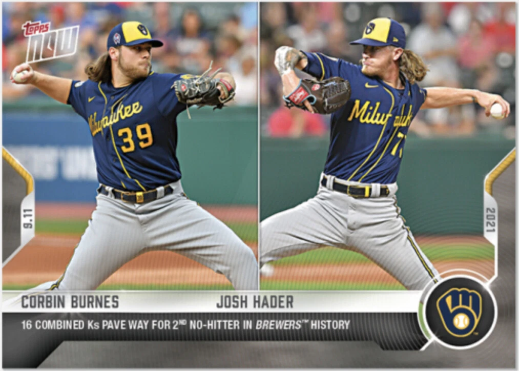 2021 Topps Now - Corbin Burnes Josh Hader #792 for sale | eBay