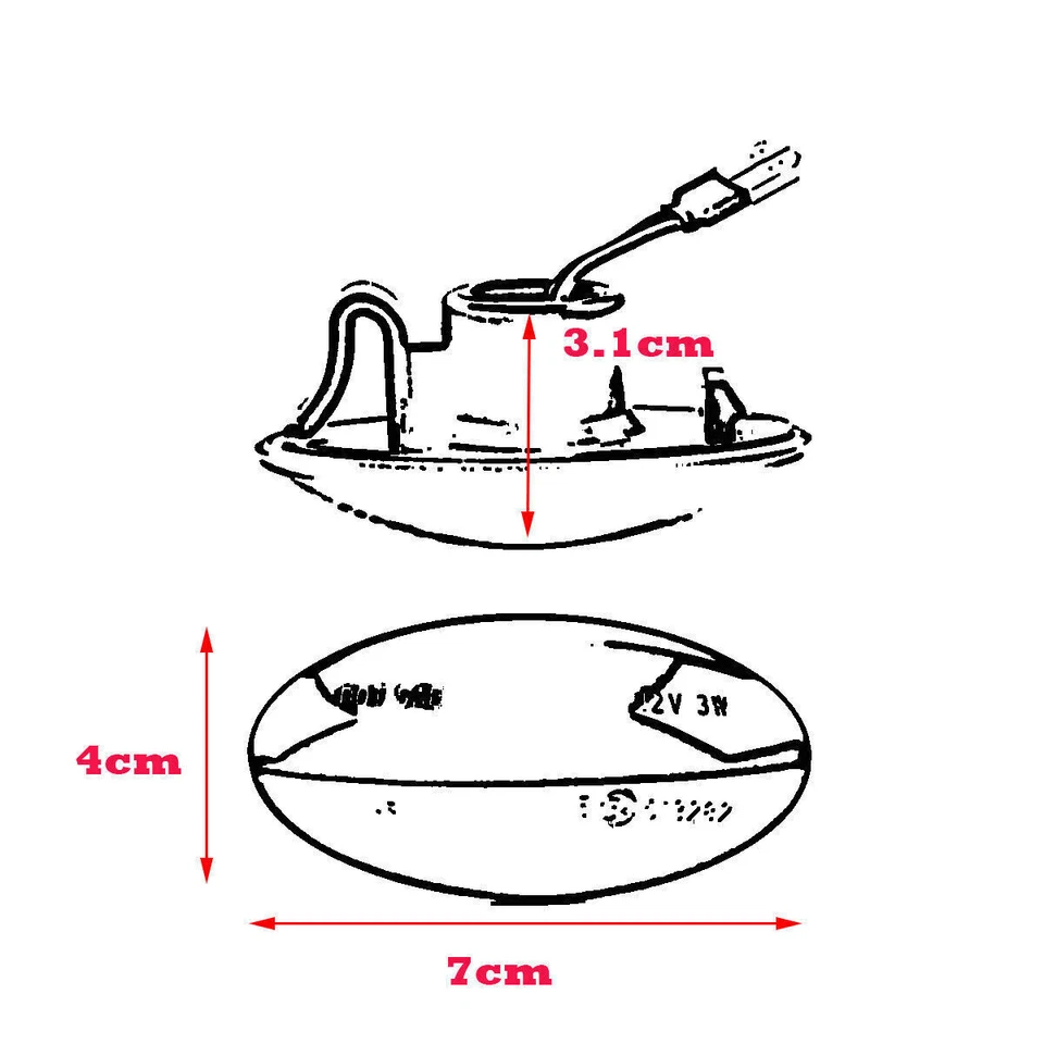 2x Side Indicator LED Repeater Light For Suzuki Swift Vitara Jimny SX4 Splash . - Image 4 of 4