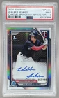 Walker Jenkins 2024 Bowman Chrome Refractor 1st RC Auto 92/499 PSA 9
