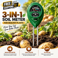 3 in 1 Soil PH Tester Water Moisture Test Meter Kit For Garden Plant Testing AU