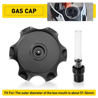 #ad Universal Fuel Tank Black Gas For Motorcycle Cap Honda Suzuki Kawasaki Parts Car $15.19