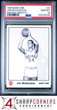 1986 BANK ONE INDIANA GREATS I #21 JON McGLOCKLIN POP 4 PSA 10