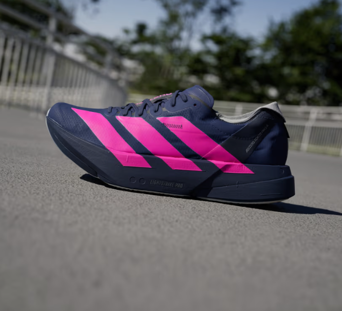 Adidas Adizero Adios Pro 4 Dark Blue Shock Pink Dash Grey JR4946