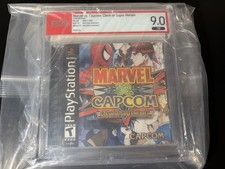 Marvel Vs Capcom PlayStation PS1 Complete Black Label PSA 9.0