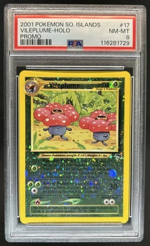 2001 Pokemon Southern Islands Vileplume Holo Promo #17/18 PSA 8