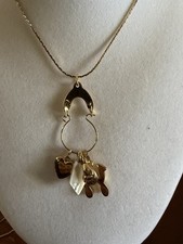 "Collar de hueso de arenque Monet con dije soporte de cuentas colgante corazón concha fregona 33"""