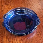 2 Vintage Pyrex Original Cobalt Blue Fluted Pie Baking Plate 229 9.5” Glass Dish