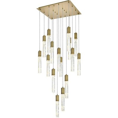 Elegant Lighting 2088G30C Aurora 16 Light 30 inch Chrome Pendant Ceiling Light